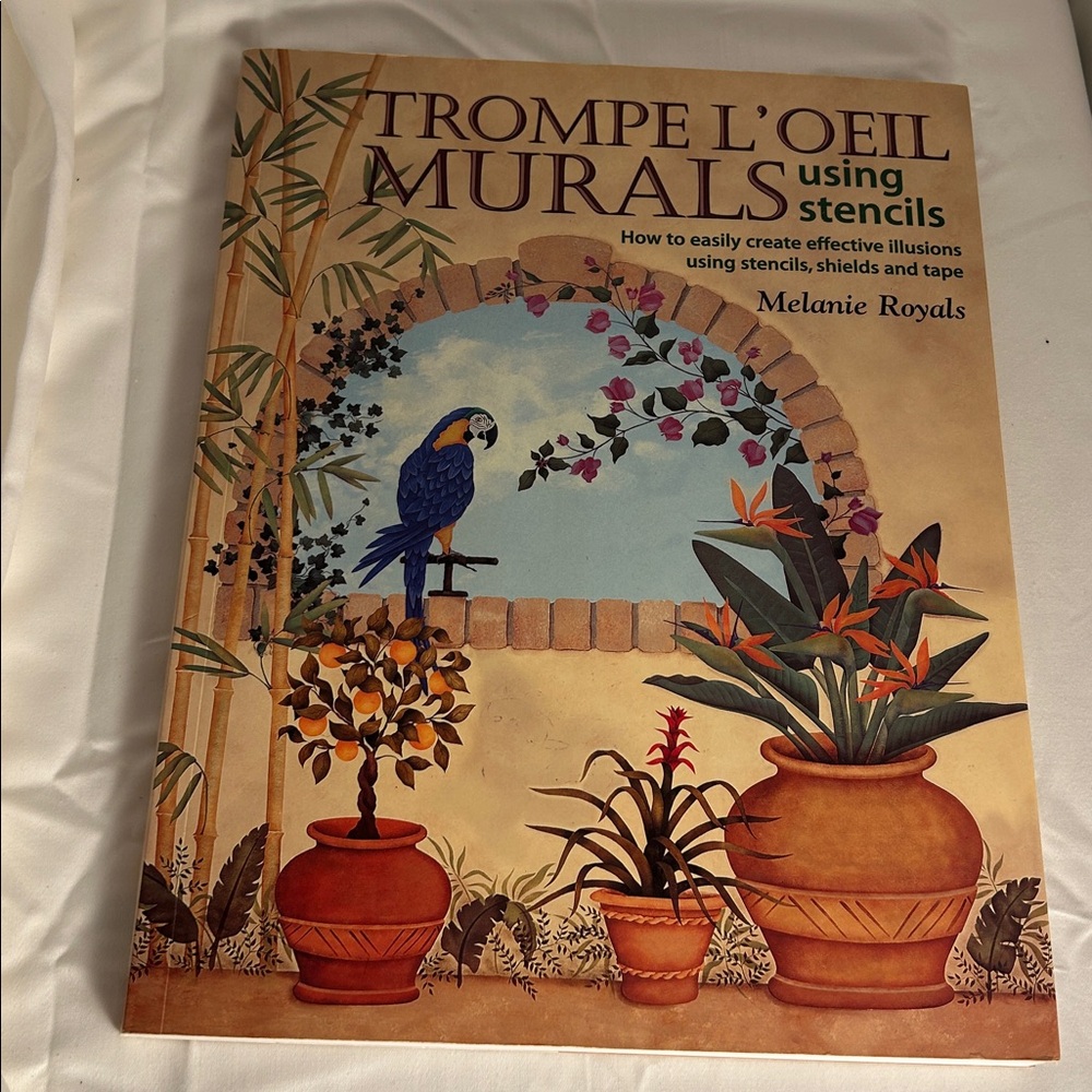 How to Stencil Book Trompe L'Oeil Murals interior wall art vintage 90s decor